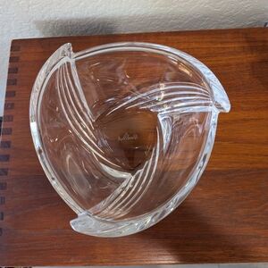 Rosenthal 24% lead crystal Exaltation triangle bowl 7" Made in Germany SIGNED